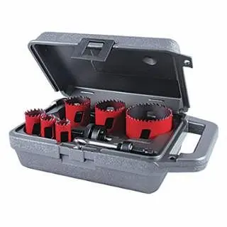 MK Easy Morse Hole Saw Kit, 9-Piece General Purpose Bi-Metal Hole Saws Arbors and Case, MHS03U MK Morse