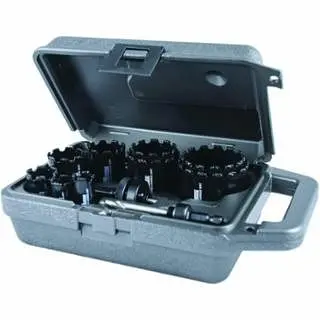 MK Low-Profile Morse Hole Saw Kit, 12-Piece Industrial Tungsten Carbide Grit Hole Saws Arbors and Case, MHSG100 MK Morse