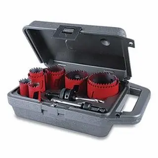 MK Morse Hole Hand Saw Kit, 12-Piece Industrial Bi-Metal Hole Saws Arbors and Carton, MHS100