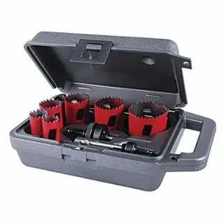 MK Morse Hole Saw Kit, 9-Piece Locksmith Bi-Metal Hole Saws Arbors and Case, MHS02L