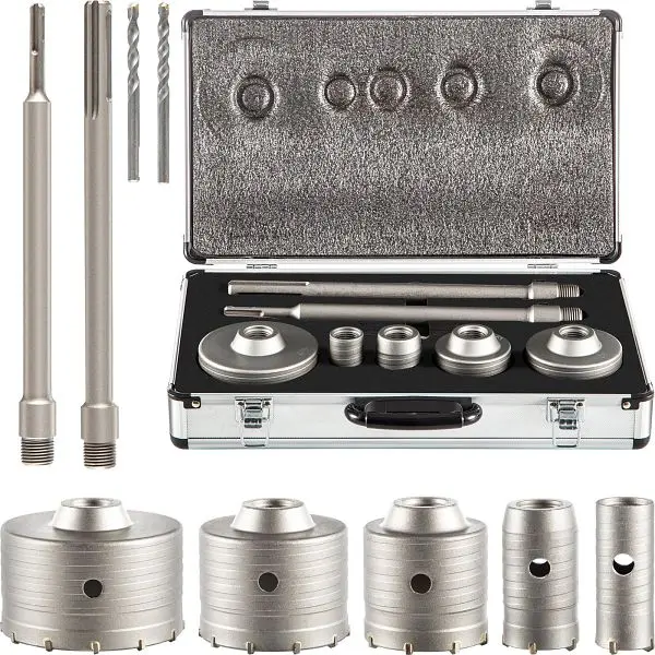 VEVOR Tool-Free Concrete Hole Saw Kit, 1-2/11", 1-3/5", HNTKJTZYCJBD99DF2V0
