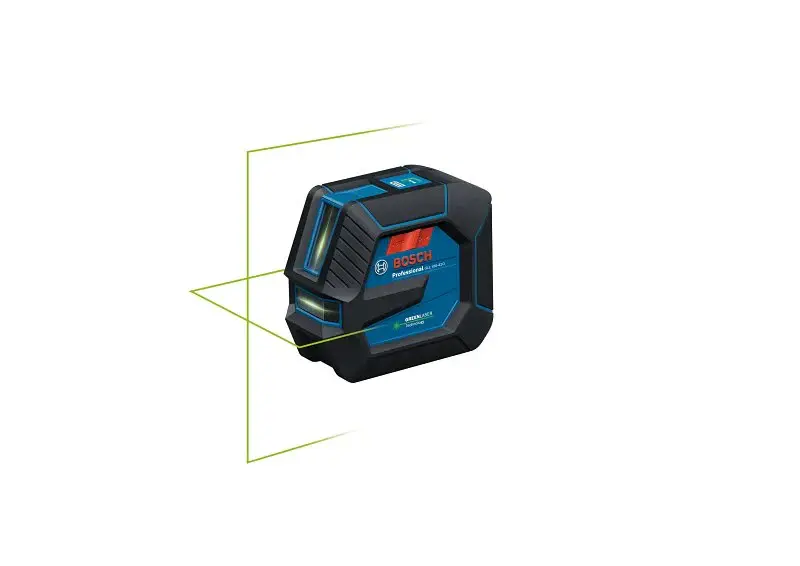 Bosch GLL 100 G Cross-Line Laser, 100 ft, +/-1/8 at 33 ft Accuracy, 2-Line, Sage Laser