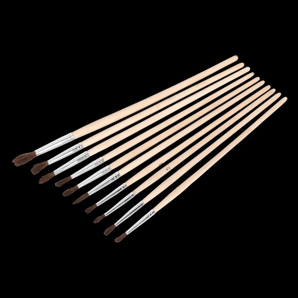 Sealey PB2 Touch-Up Paint Brush Assortment 10pc Hardwood Handle