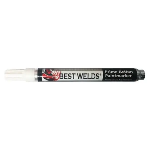 Washable Matte BEST WELDS 900-PAINTMKR-WHT - Prime-Action Paint Marker, Dual-sided Chisel/Bullet (12pk)