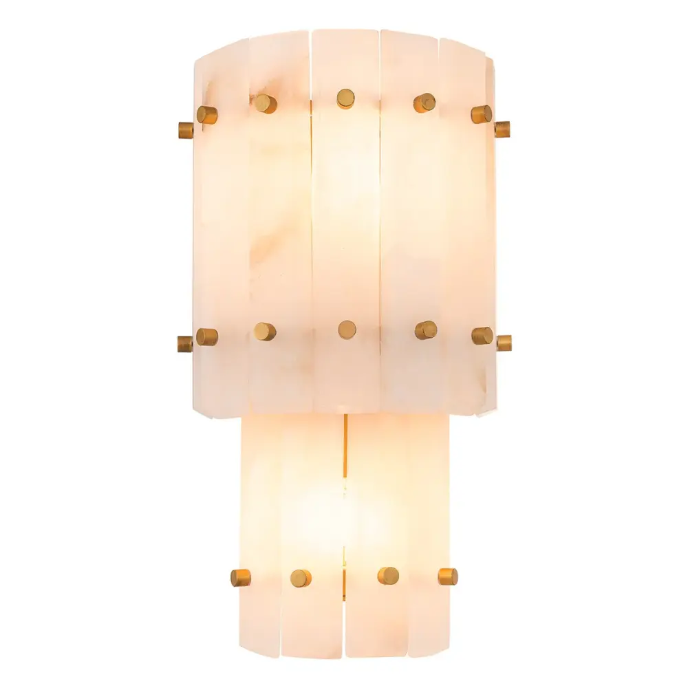Blason Double Wall Lamp - Antique Brass