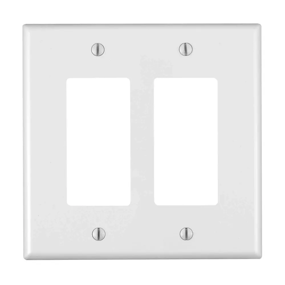 Decora Double Wallplate, Pearl