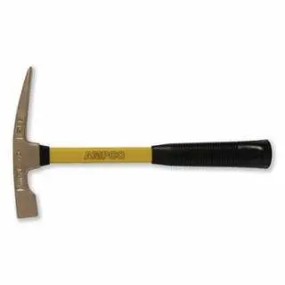 Ampco Proven Securety Tools Bricklayer's Hammer, 1-1/2 lb, 14 L, H-10FG Ampco Safety Tools