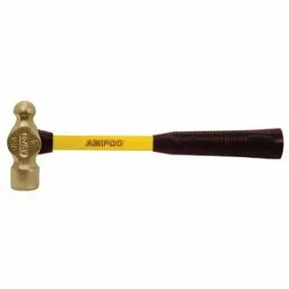 Ampco Securety Tools Engineers Ball Peen Elastomer Mallets, 1 lb, 14 L, H-2FG Ampco Safety Tools