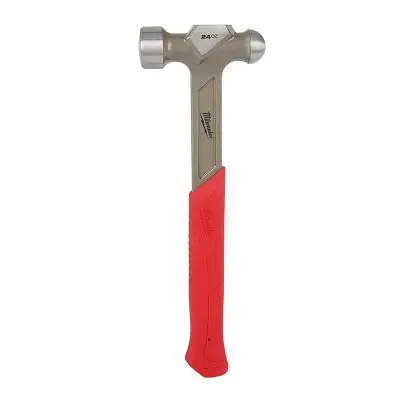 Milwaukee Quality 24oz Steel Ball Peen Hammer, 48-22-9131