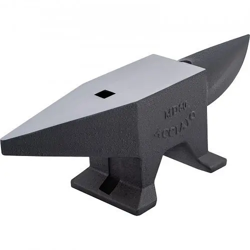 VEVOR Matte Blacksmith Anvil Tool Steel Round Horn Anvil 132lb 60kg 2 Holes Metal Work, GZHSBDD132LBS2ADFV0