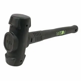 Wilton Ergonomic Dead Blow Rubber Mallet, 4 Lb Head, 16 Handle, Steel/Vulcanized Rubber, Gray, 55416