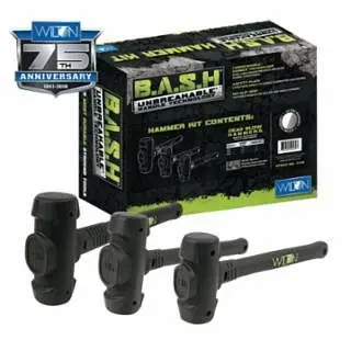 Wilton No-Tool B..S.H Dead Blow Dead Blow Hammer Kit, 3 1/4 Lb, 4 1/4 Lb, 5 1/2 Lb, Rubber/Steel, 11113