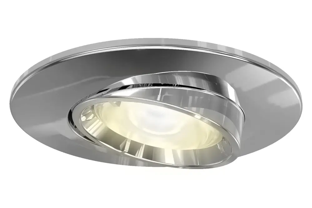 4lite Adjustable IP20 GU10 Fire Rated Downlight Chrome Bezel 4L1/2206