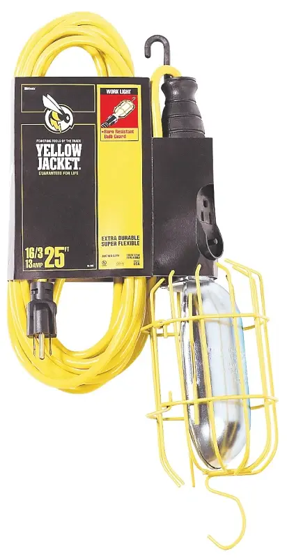 CCI 2893 Work Airy Outlet and Metal Guard, 12 , 120 V, Incandescent Lamp, Yellow