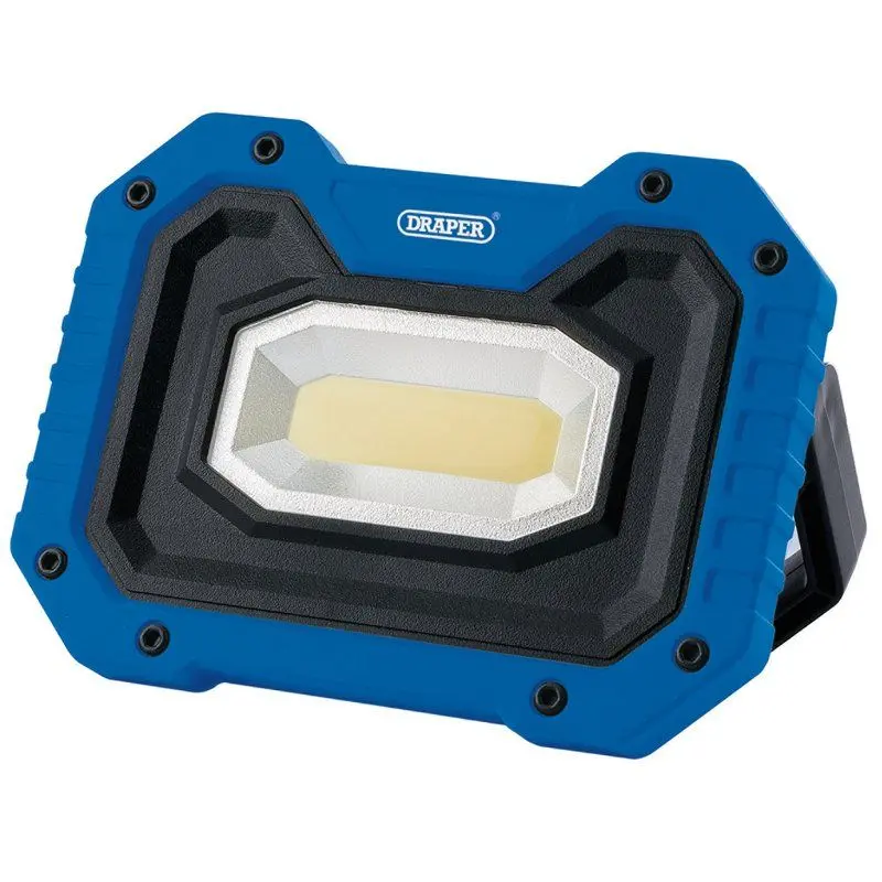 Draper FL/500/B COB LED Worklight, 5W, 500 Lumens, Indigo, 4 x AA Batteries Supplied - (87836)