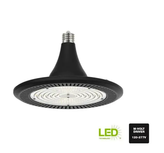 1 Foot 400 Watt Equivalent Integrated LED Ebony High Bay Light 5000K