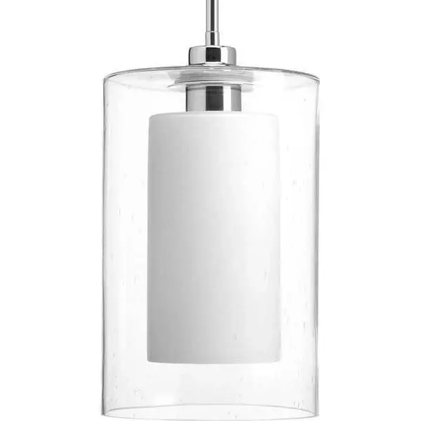 Progress Lighting Twofold Glass Collection 1-light Polished Chrome Pendant Damaged Box Adjustable Head