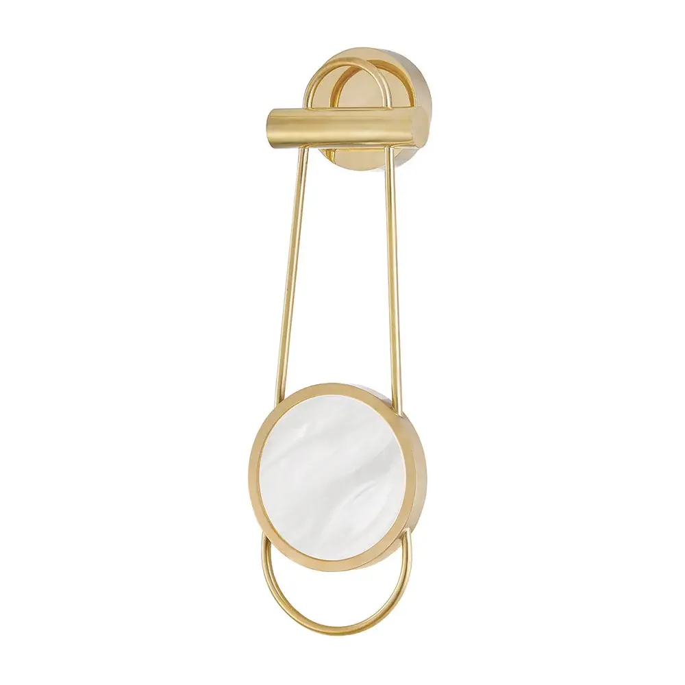String Job Site Jervis Wall Portable - Aged Brass & Off White