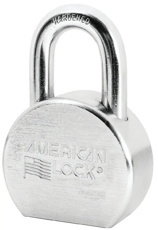 American Lock A700D Padlock, Keyed Different Key, 7/16 Dia Shackle, 1-1/6 H Shackle, Steel Body, Chromium