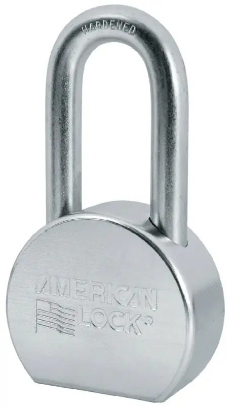 American Lock A703KA Padlock, Keyed Alike Key, 7/16 Dia Shackle, 2 H Shackle, Hardened Boron Alloy Stainless Shackle