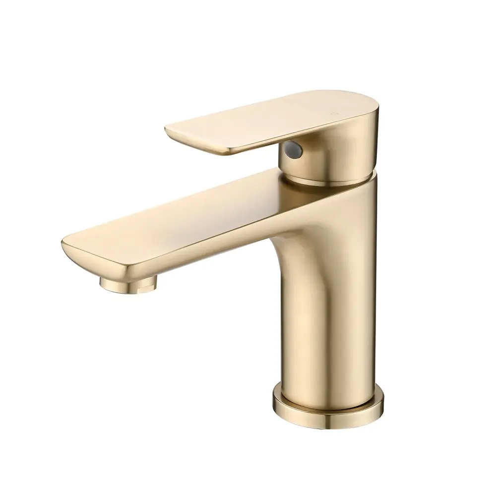 Modern Bathroom Sink Faucet Single Handle Brass Countertop Position