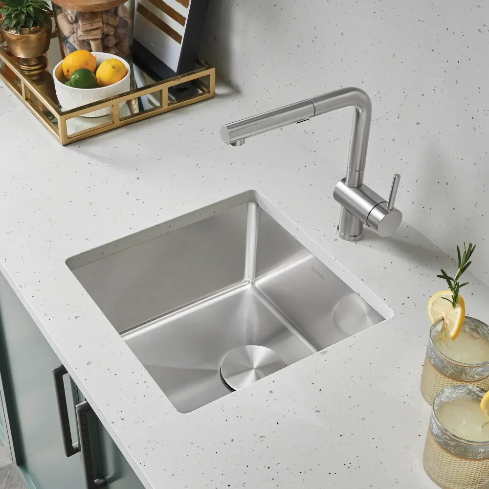 QUATRUS R15 U BAR Singular Bowl Undermount Bar Sink