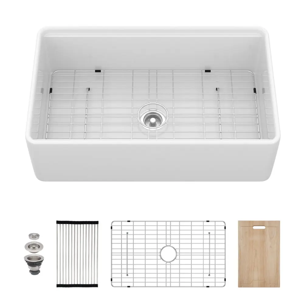 Single Bowl Kitchen Sink Workstation - Ivory