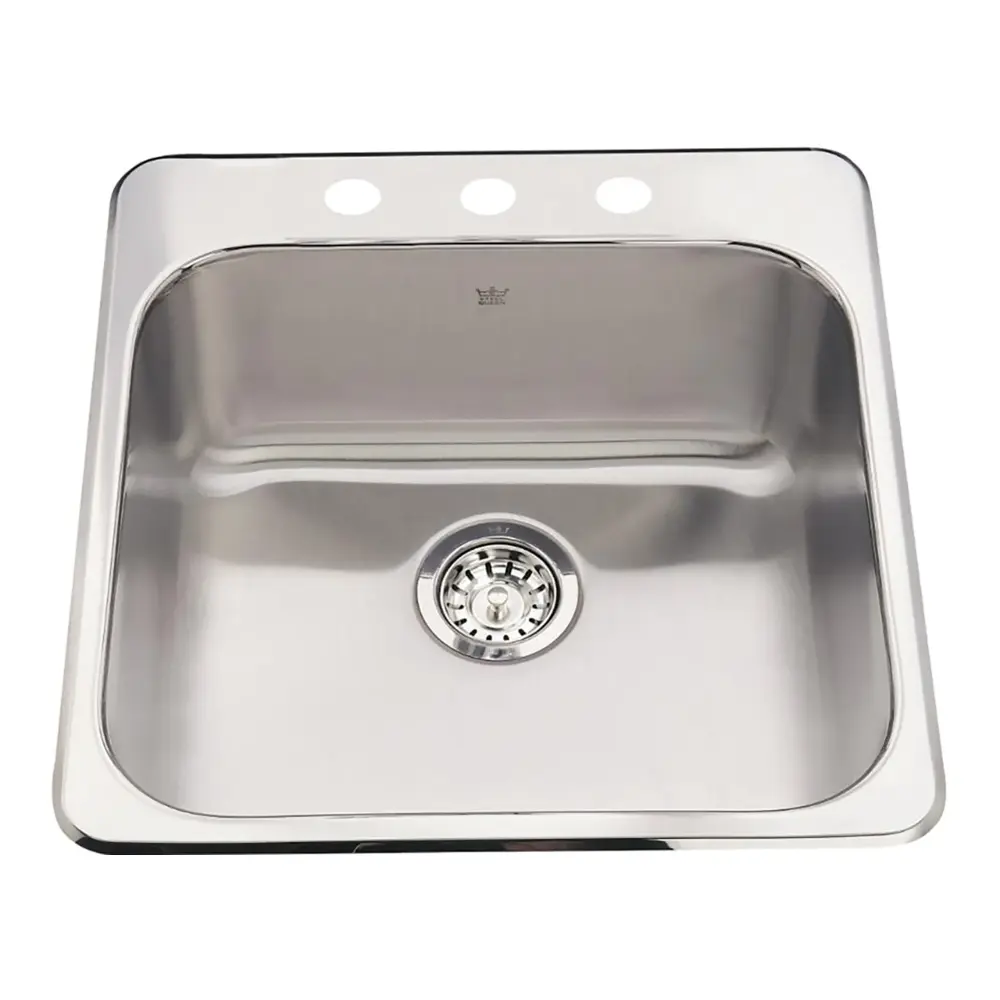 Steel Queen Single Bowl Sink Stainless Steel, 20'' x 20-1/2'' x 8"
