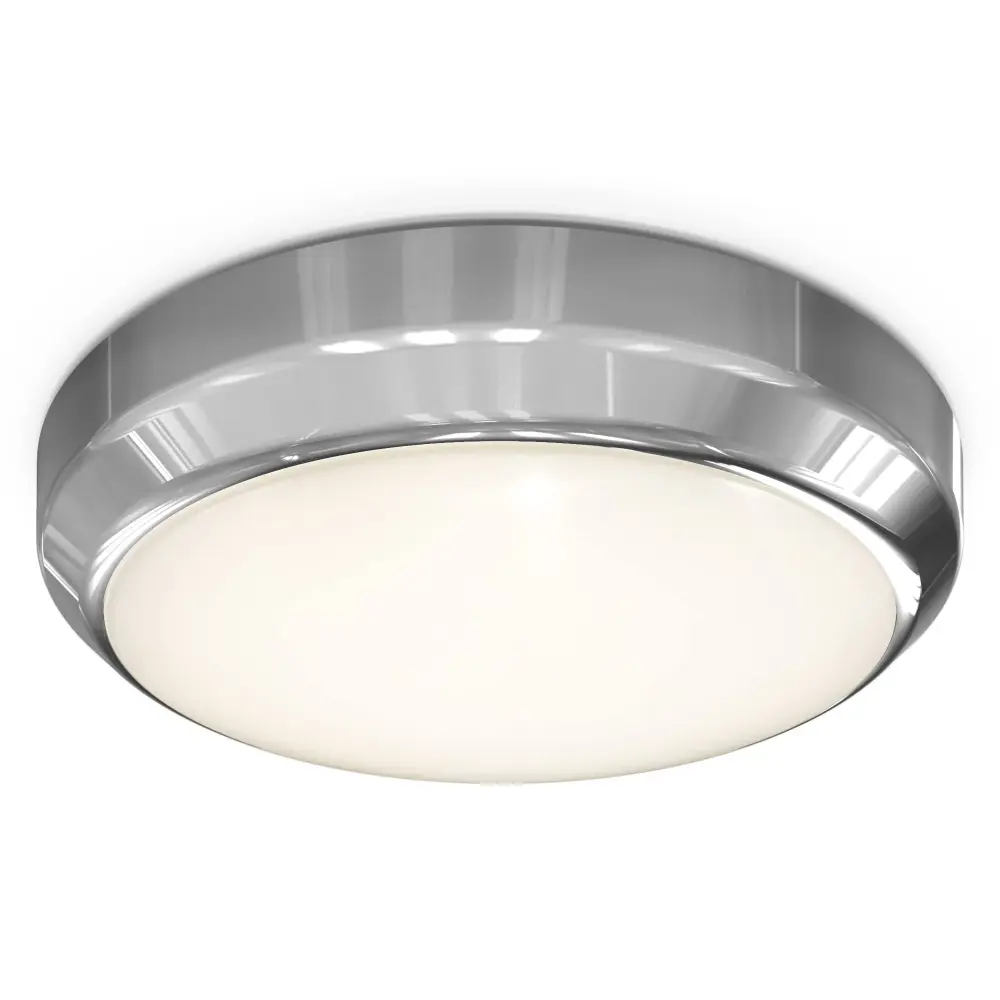 4lite Indoor Or Outdoor Round IP65 Wall/Celling LED Light 13w 1080lm Chromium Bezel Switchable Warm White Cool White