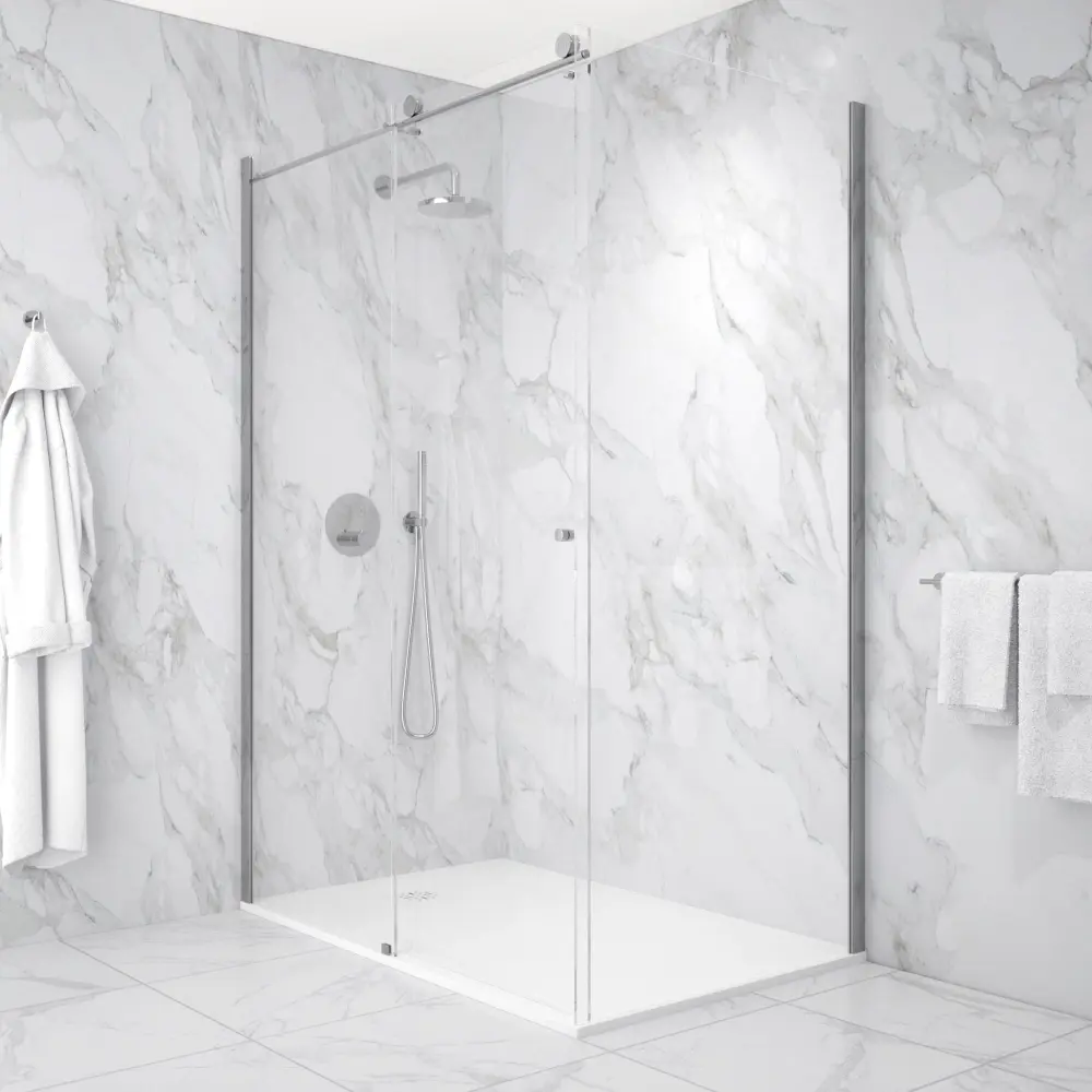 Reversible Sliding Shower Enclosure - 1400mm x 900mm Chrome