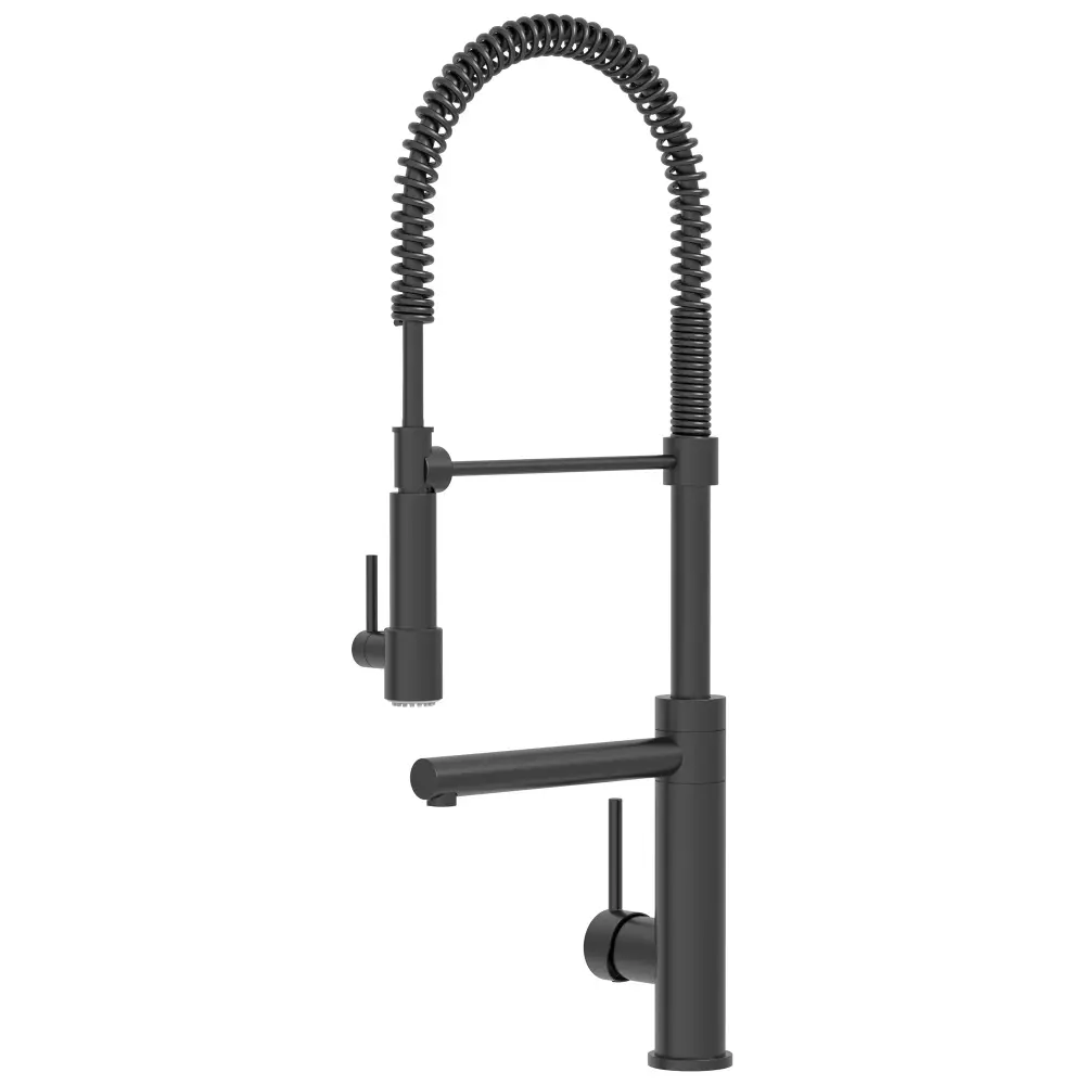 Modern Spring-Type Kitchen Faucet LK19M Non-glossy Black