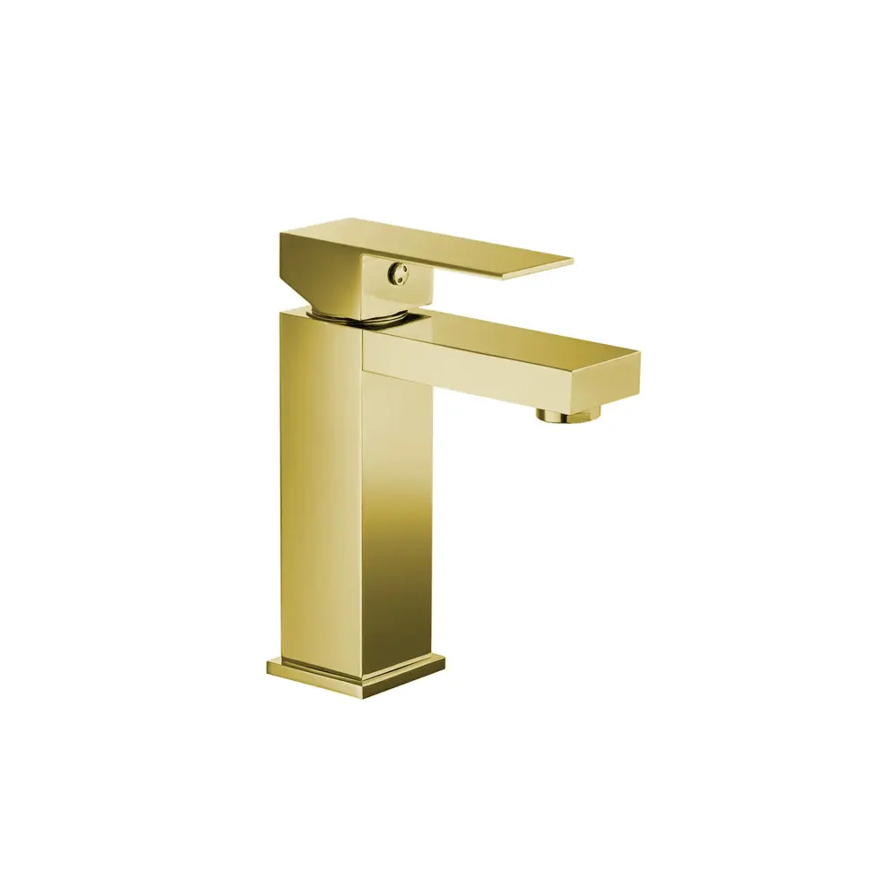 RICO-GD Square Basin Faucet, Brushed Aurum