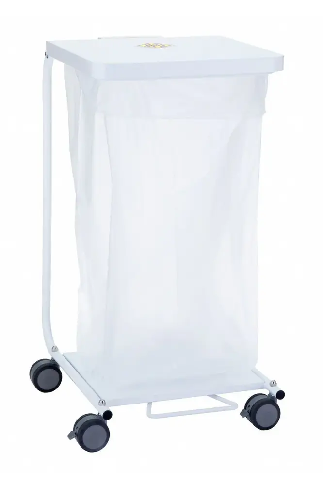 Single Medium Duty Hamper w/ Metallic Lid, Foot Pedal & Damper
