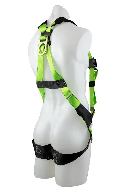 Werner H5112 Series H511202W Harness, One-Size, 6000 lb, Poly-material Webbing, Blue/Yellow