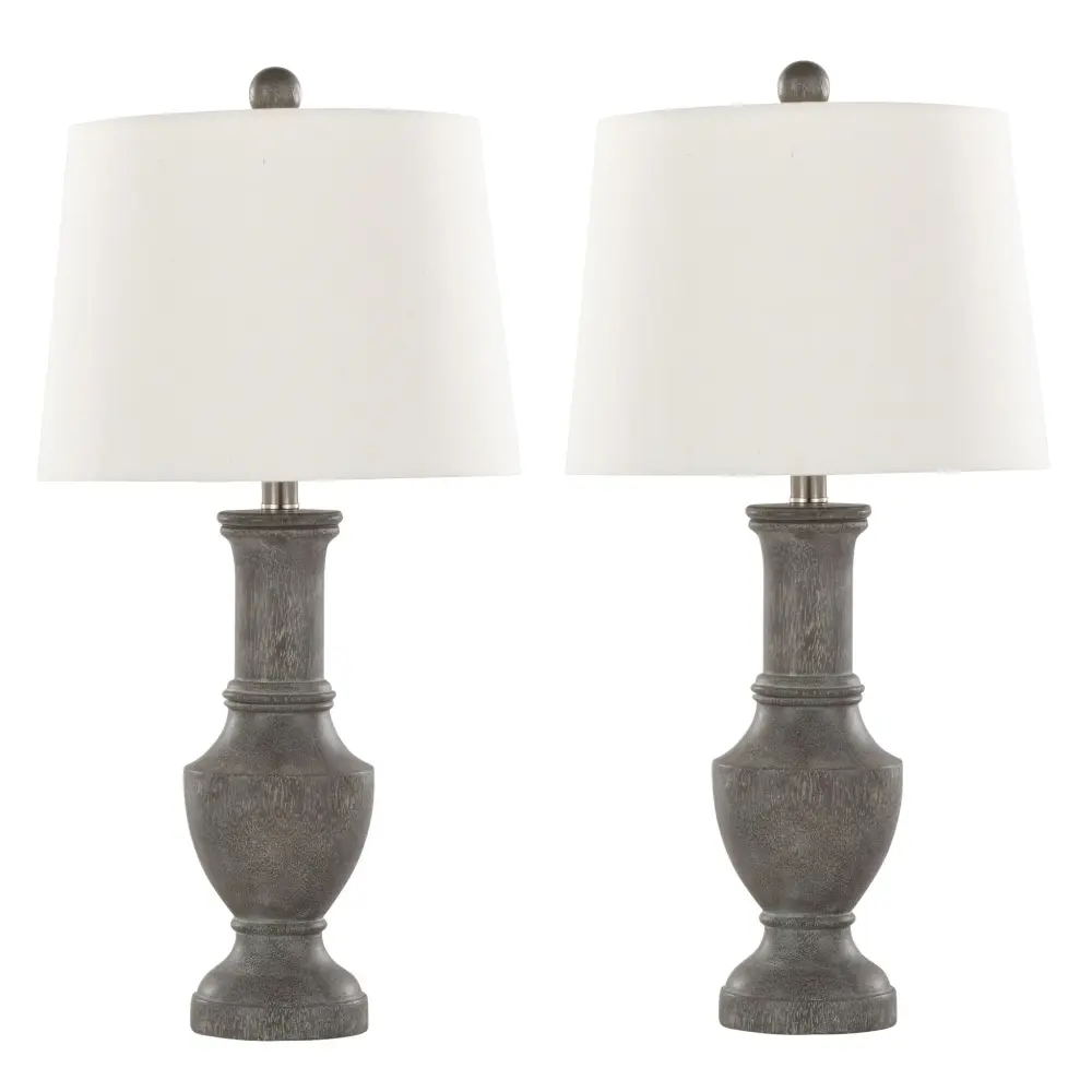 Hand Blown Glass Chateau - Contemporary Table Lamp adjust 2) - Acid Griffin / Nickel / White