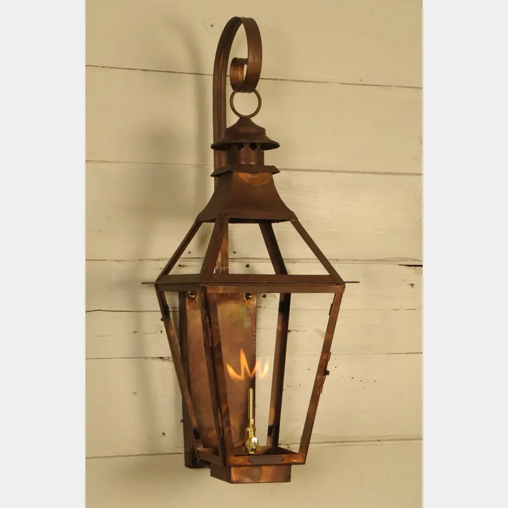 Chelsea Copper Gas Lantern - Wall Mount