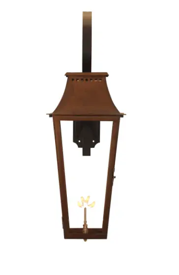 Wellington Warm-toned Lantern - Steel Wall Mount
