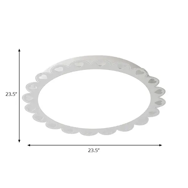 Circle Living Room Flush Fix Ceiling Light Acrylic Nordic LED Flush Ceiling Lights White