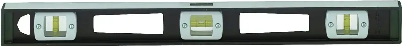 Johnson 3878 I-Beam Level, 24 L, 3-Vial, Magnetic, Aluminium, Black