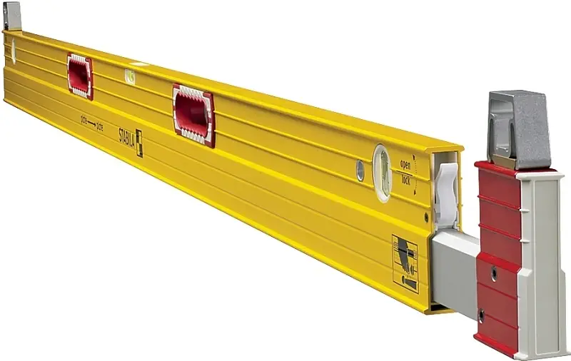 Stabila 35712 Plate Level, 84 L, 3-Vial, Alloy, Yellow