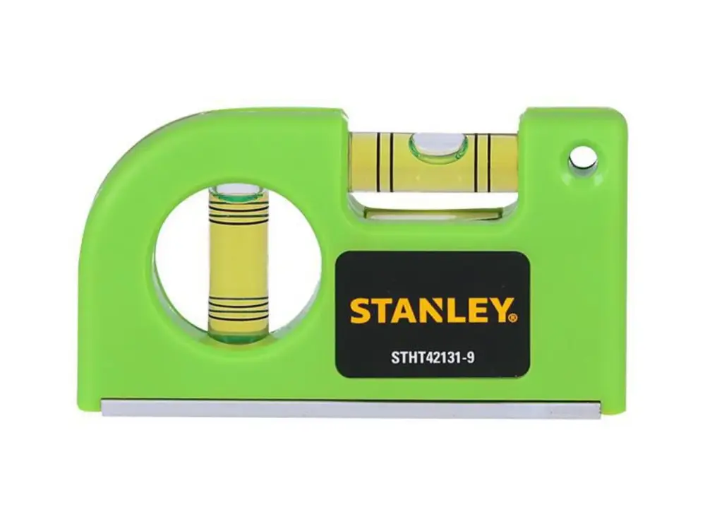 Stanley Hand Tools Magnetic Hi-Vis Pocket Level 3 Vials