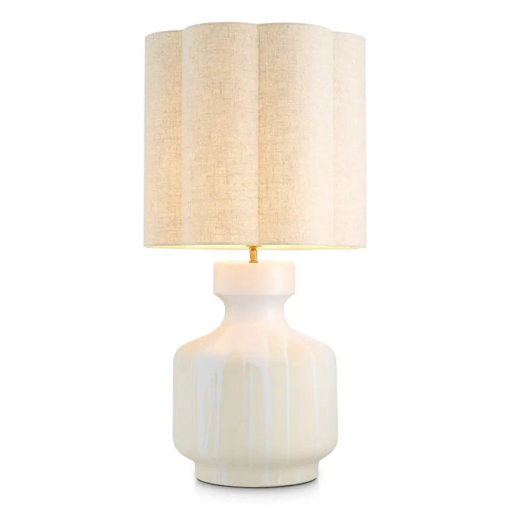 Flame Tip Loreno Table Lamp - Ivory