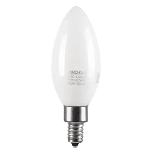 FrostedEra 5.5W C11 LED Chandelier Bulb - E12 Base - 2700K/4000K