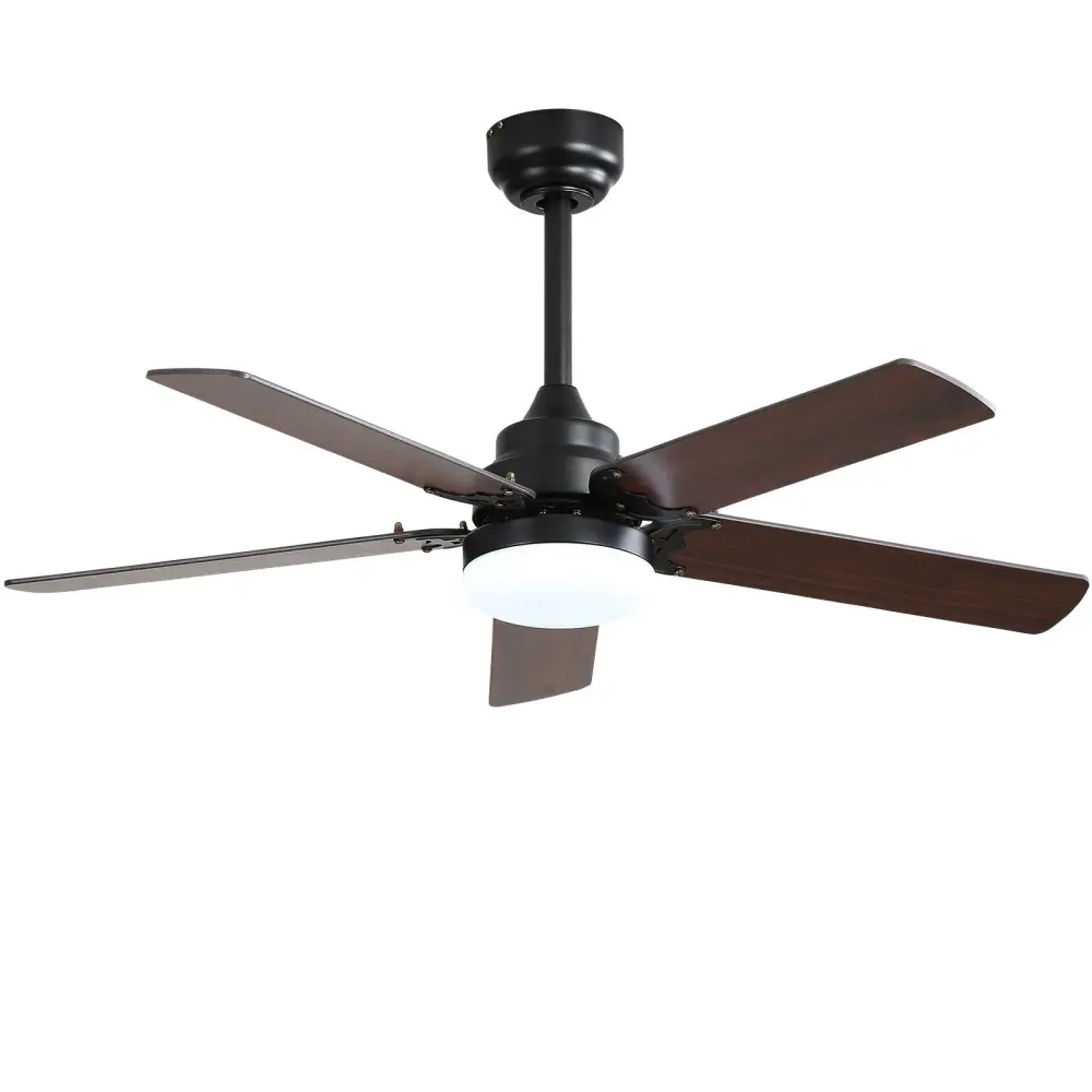 Remote Control Low Profile Ceiling Fan Flip-over DC Motor, Remote Control, LED Light - Black