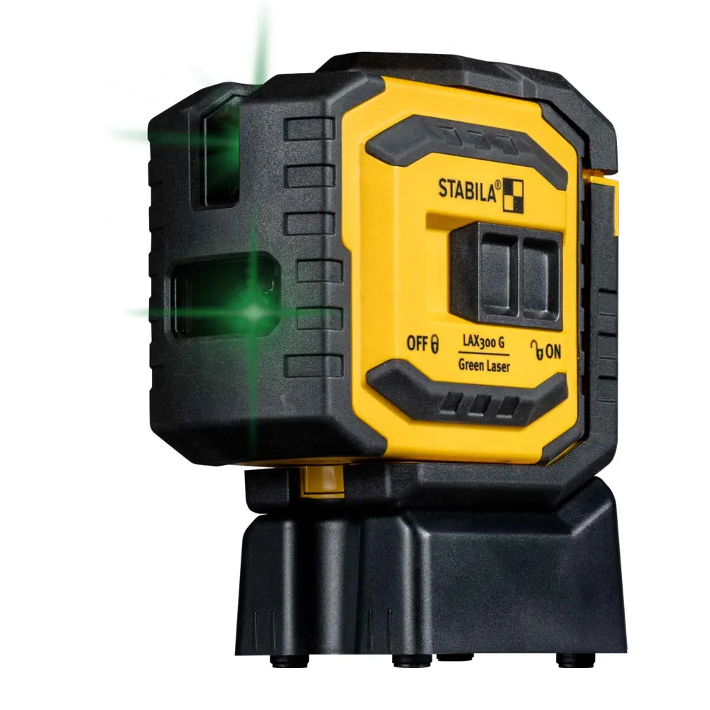 LAX 300G Green Beam Cross Line Plus Plumb Point Laser, Up to 130'