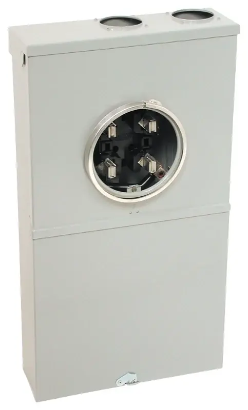 GE TSM420CSCUP Meter Socket Load Center, 200 , 4-Space, 8-Circuit, Ring, NEMA 3R Enclosure, Surface