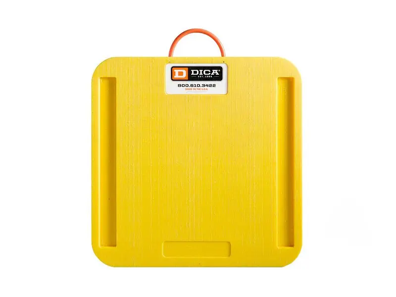 Dica Fade-Resistant Outrigger Pad 24"x24"x1.5" Hi-Viz Lemon, Slot Lock, PSC-SL-D2424-1.5-Y