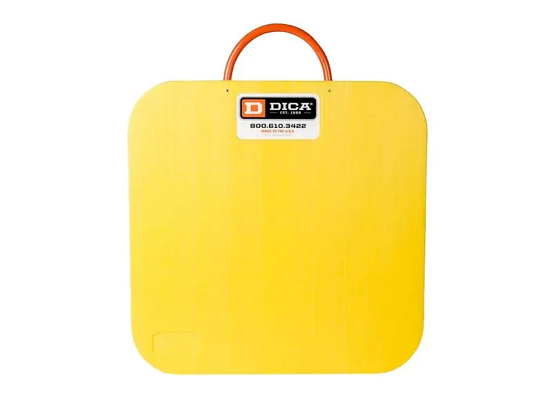 Dica Outrigger Pad 18"x18"x1", Hi-Viz Bright Yellow, D1818-Y