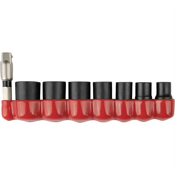 Makita Eco-Friendly Impact XPS 8 Piece 1/4" Drive 6-Point Metric Impact Socket Set Quality Socket Modifyer, E-01694