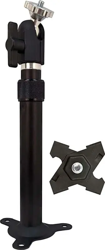 Panavise CCTV Dual Option - Telescoping Shaft - Knob And Set Screw Adjustable - Black, 883-T